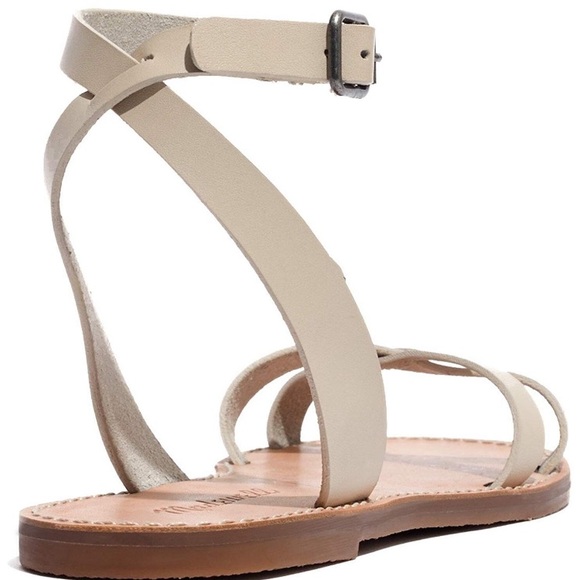 Madewell Boardwalk Sandals Tan Ankle Strap Size 8 - Picture 2 of 5
